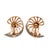 1950s American Two-Tone Gold Pearl and Diamond Fan Ear Clips, Pair For Sale - Image 4 of 11