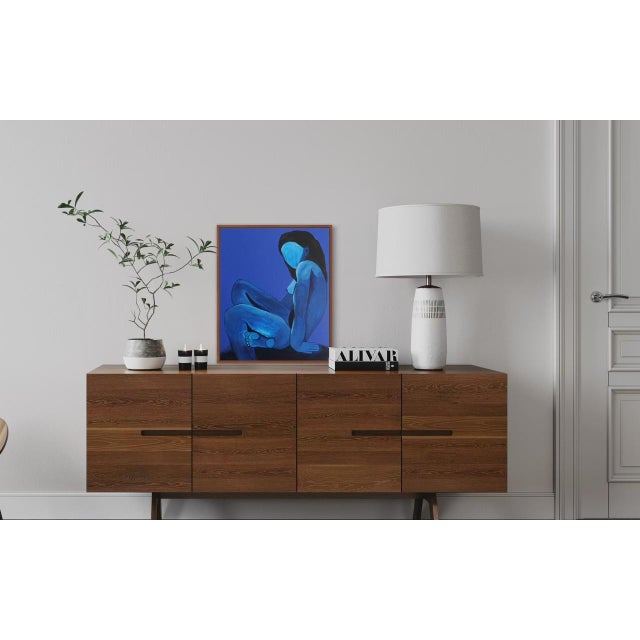 Bodasca, Blue Woman on Canvas, 2025, Acrylic on Canvas For Sale - Image 14 of 16