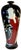 Vintage 23 In. Tall Black Porcelain Palace Vase Lady Courtesan in Enamel Relief For Sale - Image 14 of 18