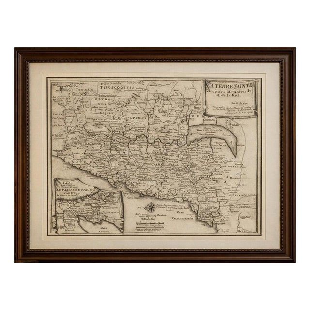 Antique Biblical Holy Land Map, 1703 For Sale