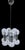 Silver 13-Light Motoko Ishii Chandelier by Motoko Ishii, 1970s For Sale - Image 8 of 11