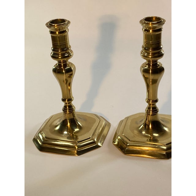Mid 20th Century Solid Brass Virginia Metalcrafters Colonial Williamsburg Candle Holders A Pair Chairish
