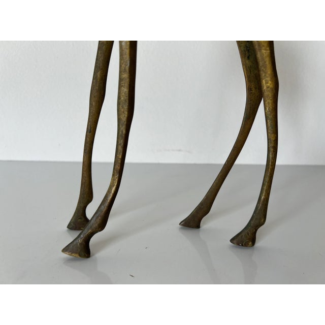 70"s Vintage Art Handmade Solid Brass Giraffe Sculpture/ Sold For Sale In Miami - Image 6 of 13