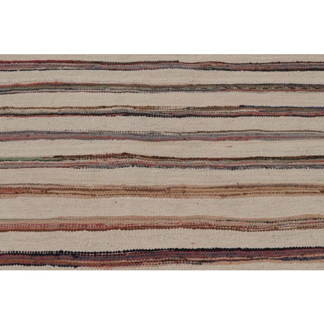 Rug & Kilim Vintage Persian Tribal Kilim, Polychromatic Striped Patterns - Rug & Kilim For Sale - Image 4 of 10