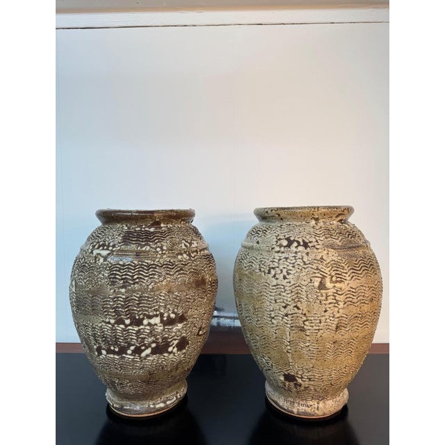 Large Italian Rustic Stoneware Jars, 1960s, Set of 2 For Sale - Image 8 of 9