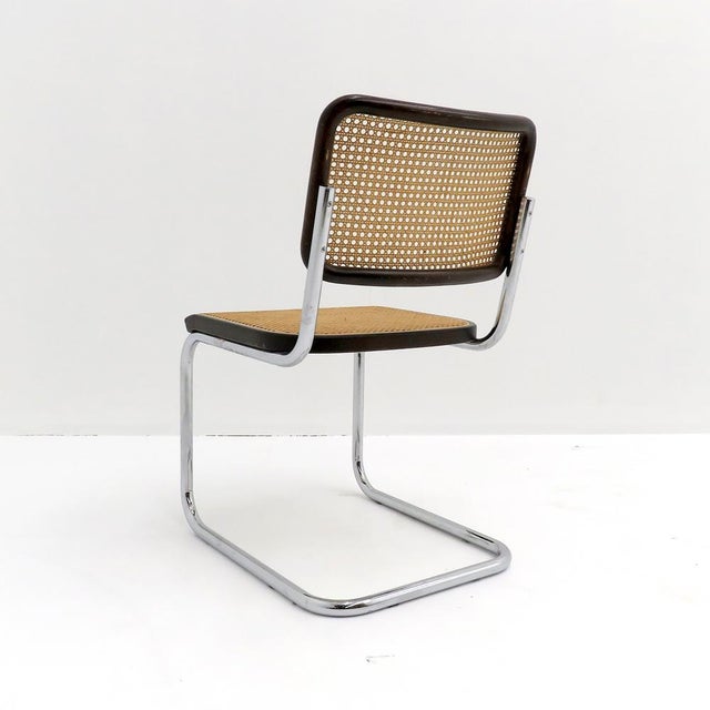 1980s Marcel Breuer for Thonet, S32 Side Chairs, 1980 For Sale - Image 5 of 11