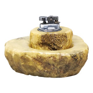 Alabaster Smoking Set by Romano Bianchi, 1960s, Set of 2 For Sale