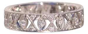 The Bev: Beverly K Signed Platinum and Diamond Band with Natural Diamonds