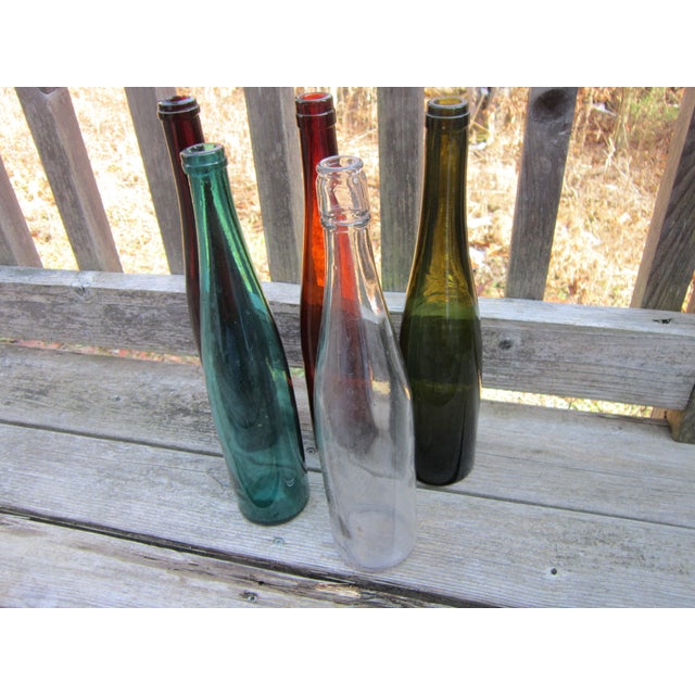 Shabby Chic Antique Hock Wine Bottle Lot, Tall Long Neck- Gorgeous Set With a Story For Sale - Image 3 of 18