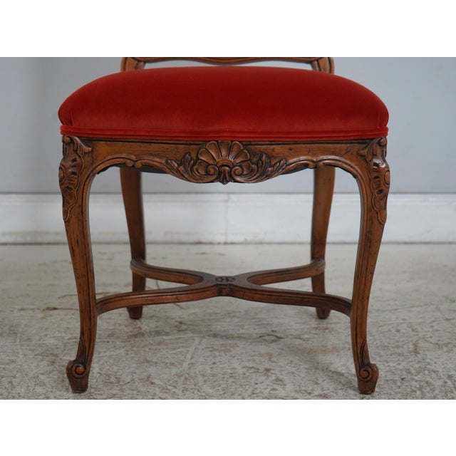 Set of 6 French Louis XV Walnut Cane Back Dining Chairs For Sale - Image 10 of 18