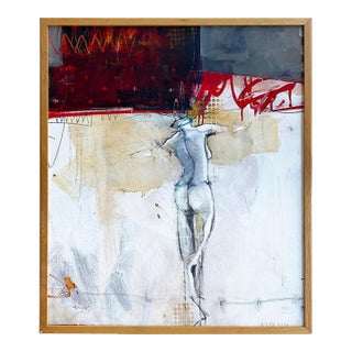 1990s Craig Allen Abstract Nude Figurative Painting Titled "Echo" For Sale