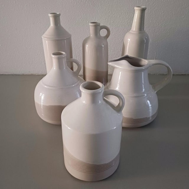 Stoneware ceramic objects designed by Franco Bucci, master ceramist from Pesaro (Italy) This piece has an attribution...