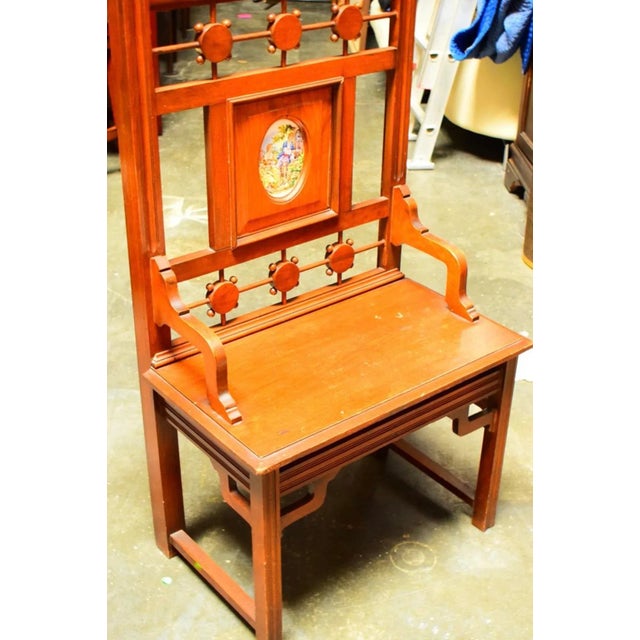 Chinoiserie Mid 20th Century Vintage Chinoiserie Hall Tree For Sale - Image 3 of 4