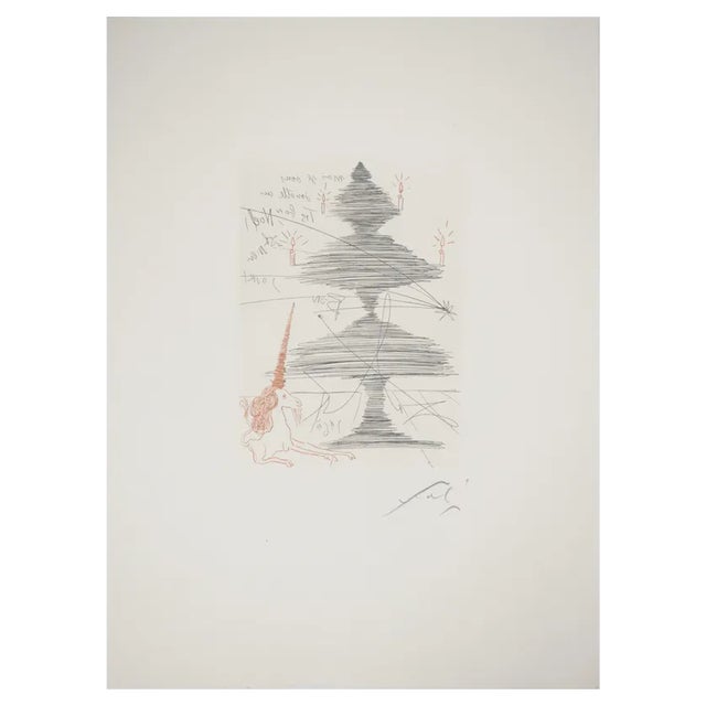 Salvador Dali, Unicorn Christmas Tree, 1965, Original Engraving For Sale
