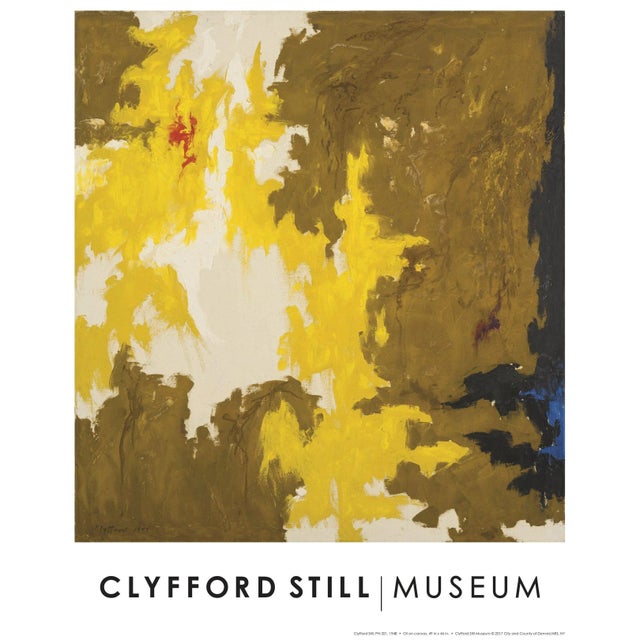 Clyfford Still Abstract Expressionist Offset Lithograph Print Museum Poster " Ph - 321 " 1948 Printed recently, this is...