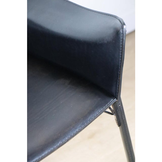 Vintage Black Leather Armchair, 1980s For Sale - Image 16 of 18