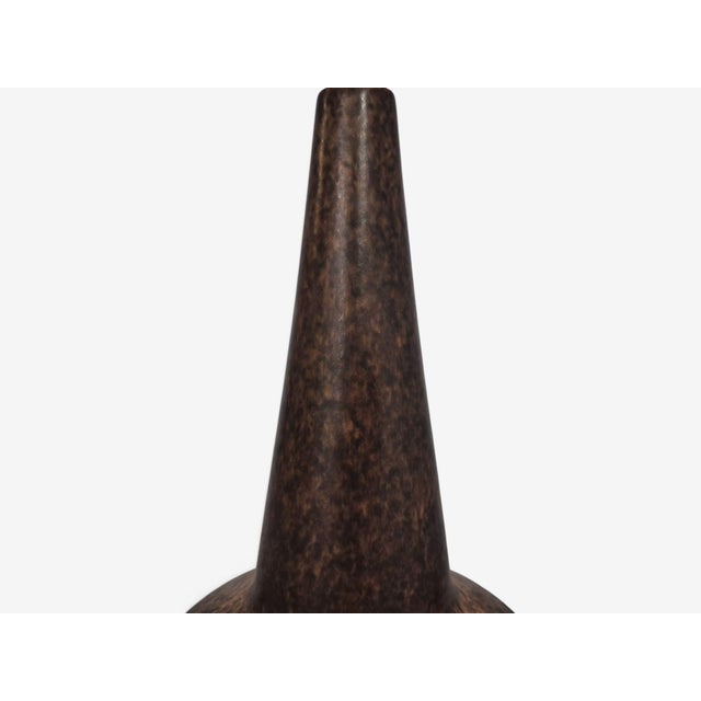 1960s Mid-Century Modern Marianne Starck, Large Table Lamps, Brown Stoneware For Sale - Image 9 of 15