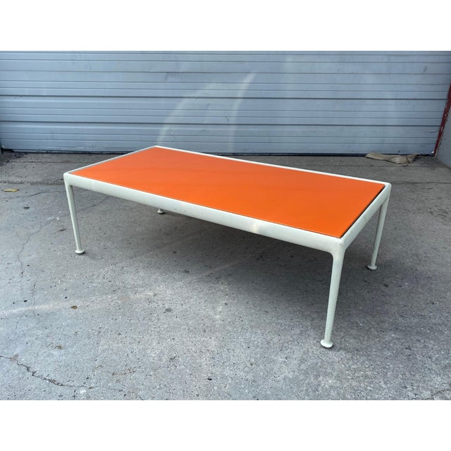 Knoll Richard Schultz for Knoll 1966 Series Orange Enamel Coffee Table For Sale - Image 4 of 6