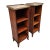 French Antique Pair of 19th Century Slender French Directoire Style Mahogany Marble Topped Diminutive Open Bookcases For Sale - Image 3 of 11