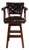 Classic Tufted Dark Brown Leather Bar Stool Chesterfield Counter Stool Trophy Ranch Tufted Bar Stool Black Stool Swivel Western Arm Stool For Sale