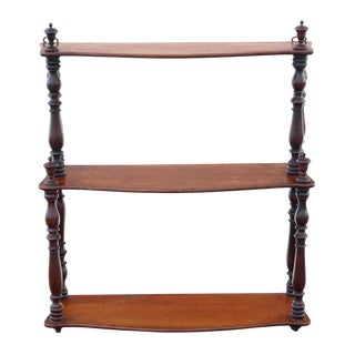 Antique Mahogany Wall Bookcase, 1800s For Sale