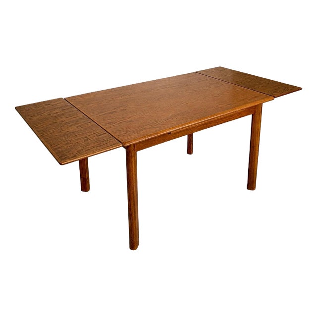 Mid-Century Teak, Walnut and Oak Draw Leaf Extending Dining Table, 1960s For Sale