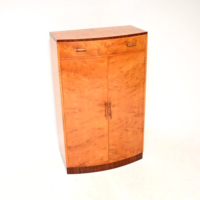 Art Deco Satin Birch and Walnut Compactum Wardrobe, 1930s For Sale - Image 11 of 11