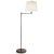 Thomas O'Brien by Visual Comfort Signature Paulo Floor Light in Bronze with Linen Shade For Sale