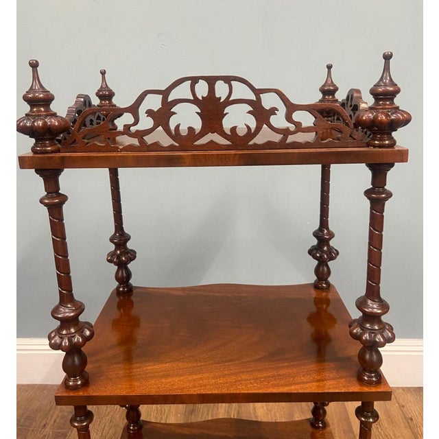 Victorian Walnut Whatnot Bookcase, 1880s For Sale - Image 13 of 18