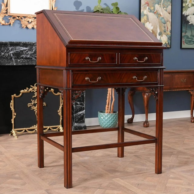 Brown Niagara Furniture Mahogany Stand Up Desk For Sale - Image 8 of 12