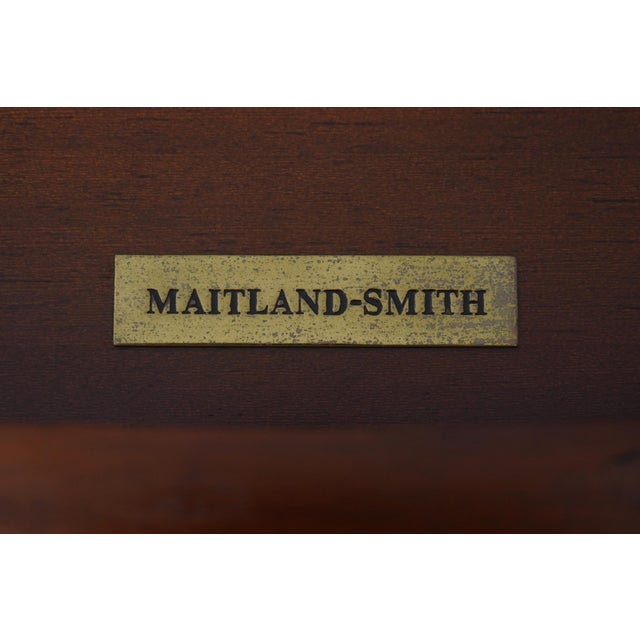 Maitland Smith Federal Style Mahogany Bowfront Chest of Drawers For Sale - Image 17 of 18