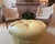 Traditional Custom Butter Yellow Tufted Leather Ottoman, Footstool For Sale - Image 3 of 18