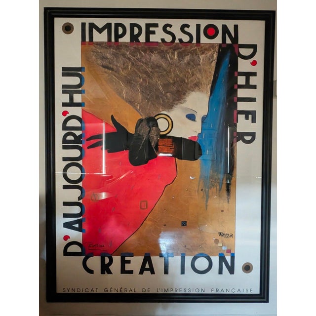 Art Deco Gerard Courbouleix-Denerial Signed Lithograph. For Sale - Image 3 of 3
