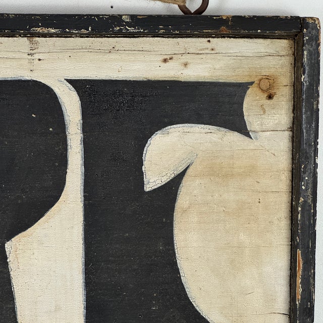 Late 19th Century Late 19th Century Antique Hand Painted Bold "Store" Wood Trade Sign For Sale - Image 5 of 15