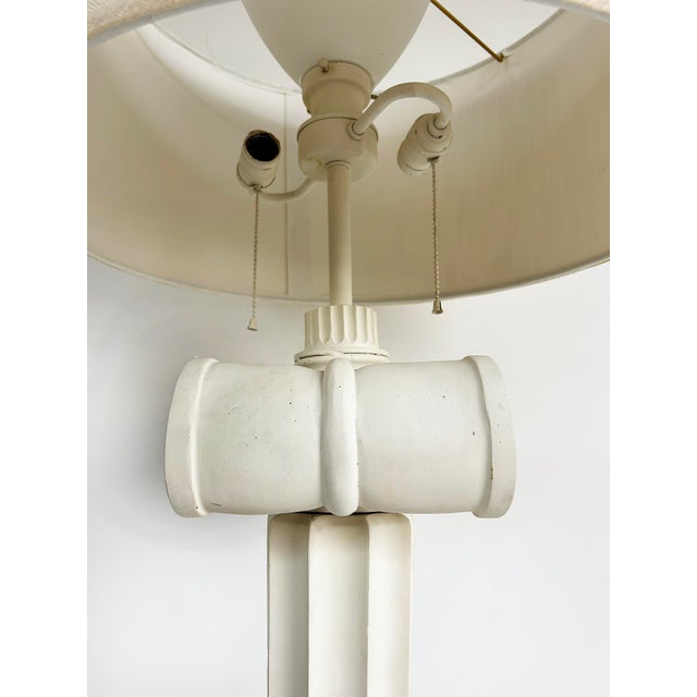 Off-white 1960s Diamond & Baratta Morris Lapidus Eden Roc Hotel Floor Lamps, a Pair For Sale - Image 8 of 11