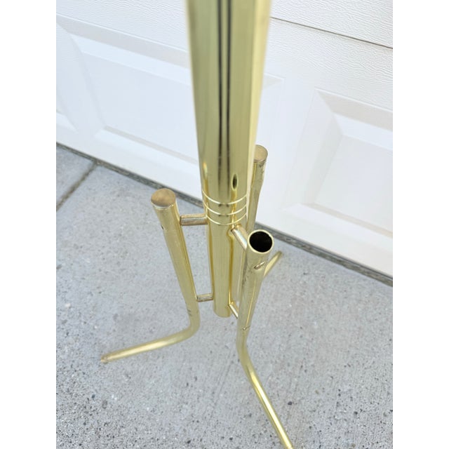 Mid 20th Century Mid 20th Century Vintage Mid Century Modern Brass Coat Rack For Sale - Image 5 of 11