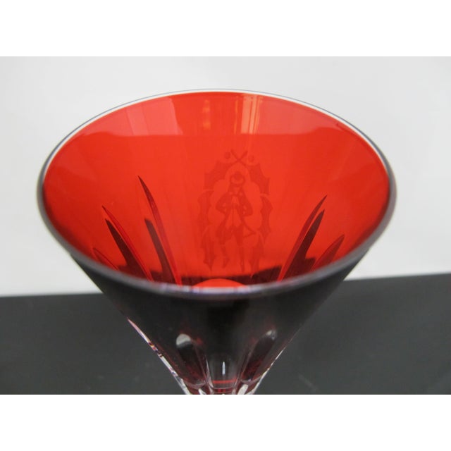 Waterford Crystal 12 Days of Christmas 10 Lords Leaping Crimson Champagne Flute For Sale In Portland, OR - Image 6 of 9