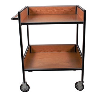 Vintage Mid-Century Milo Baughman Style Bar Cart For Sale