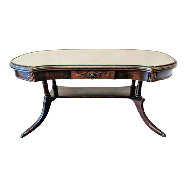 Vintage Theodore Alexander Kidney-Shaped Cocktail Table For Sale