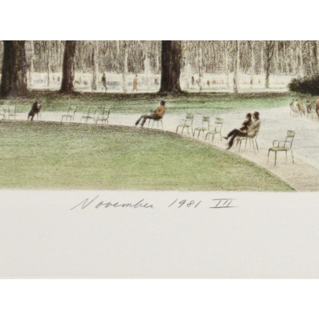 Printmaking Materials Harold Altman November 1981 Iii (Jardin Du Luxembourg, Paris) 1981 Original Print For Sale - Image 7 of 9