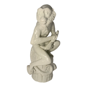 KPM Blanc De Chine Monkey Sculpture, Germany 1960s