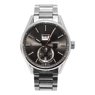 Tag Heuer Carrera Calibre 8 GMT Grand Date 41mm war5012.ba0723 Steel Watch For Sale