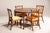 Wood Extendable Round Table and Rattan Chairs from Mc Guire, 1970s, Set of 5 For Sale - Image 14 of 18