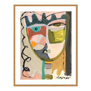 Olivia Jane by Lesley Grainger in Gold Frame, Medium Art Print For Sale