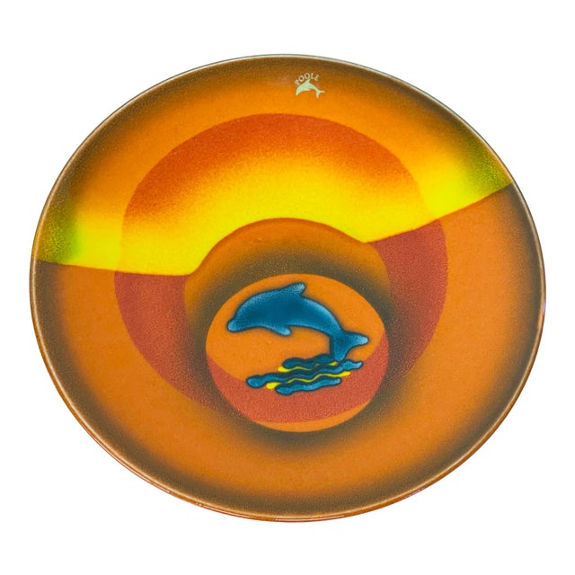 Vintage Limited Edition Hand Painted Poole Pottery of England Collector’s Plate For Sale