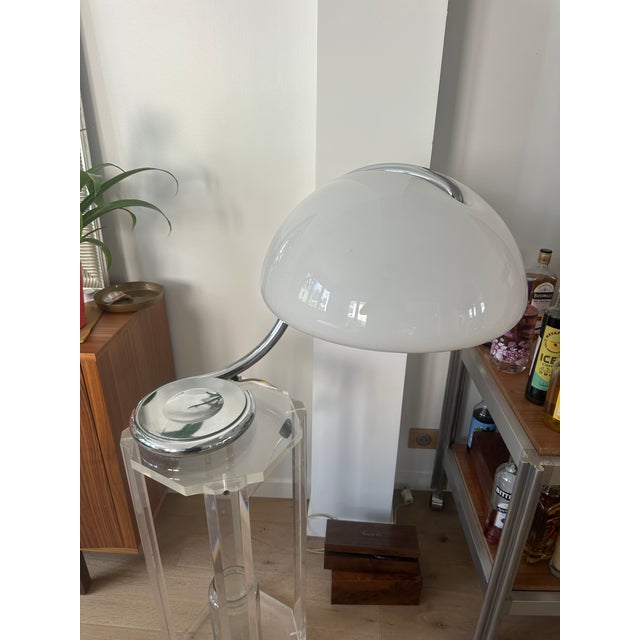 Serpente Lamp First Chrome Edition from Martinelli Luce, 1960s For Sale - Image 3 of 13