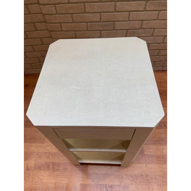 Made Goods Lena Single Nightstand in Pristine Faux Raffia Chairish