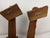 Wood Mid-Century Primitive Rustic Brown Wood Wall-Mounted Shelf Sconces – Pair For Sale - Image 7 of 13