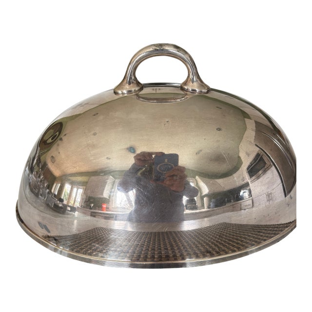 Antique Silverplate Meat Dome Cloche Food Cover For Sale