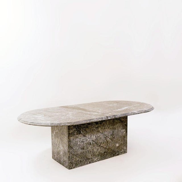 Stone Grey Marble Coffee Table, 1960s For Sale - Image 7 of 15